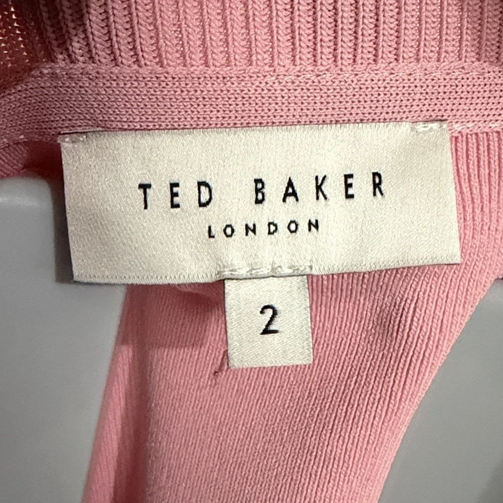 TED‎ BAKER Women Size 2/US 6 Debroh Easy Fit Ruffled Jumper pink Pullover